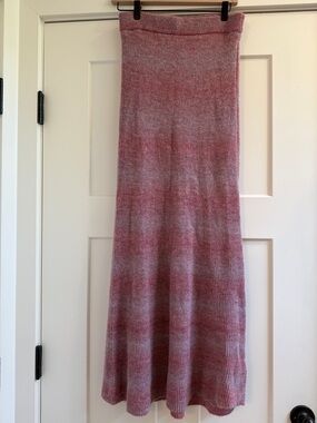 Free People S Soft Pink Knit Maxi Skirt (or tube dress)
